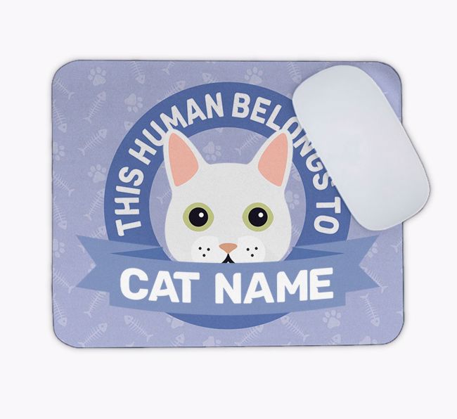 This Human Belongs To...: Personalised {breedCommonName} Mouse Mat